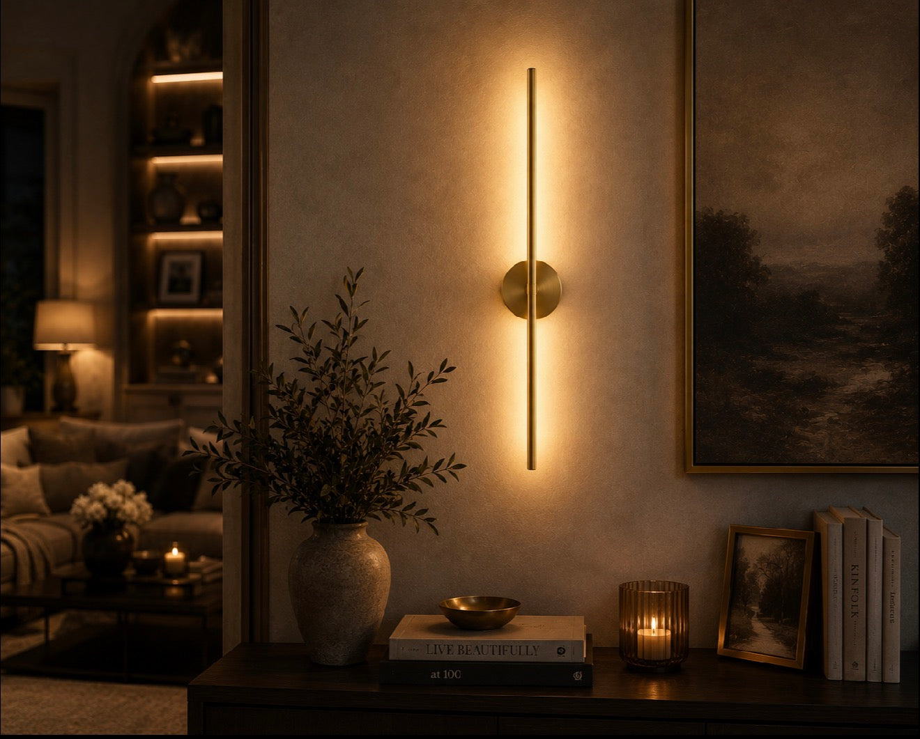 AuraLine Slim Wall Sconce (Set of 2)