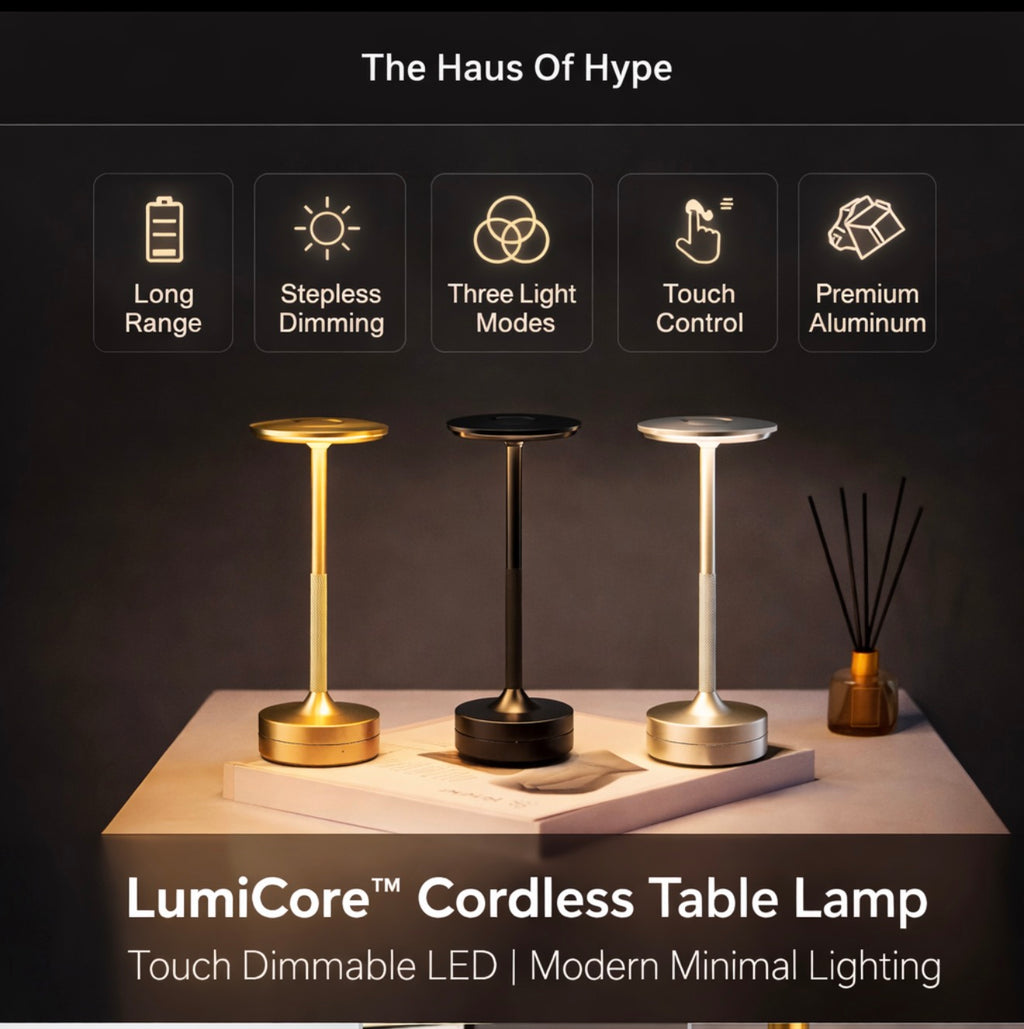 LumiCore Cordless Table Lamp