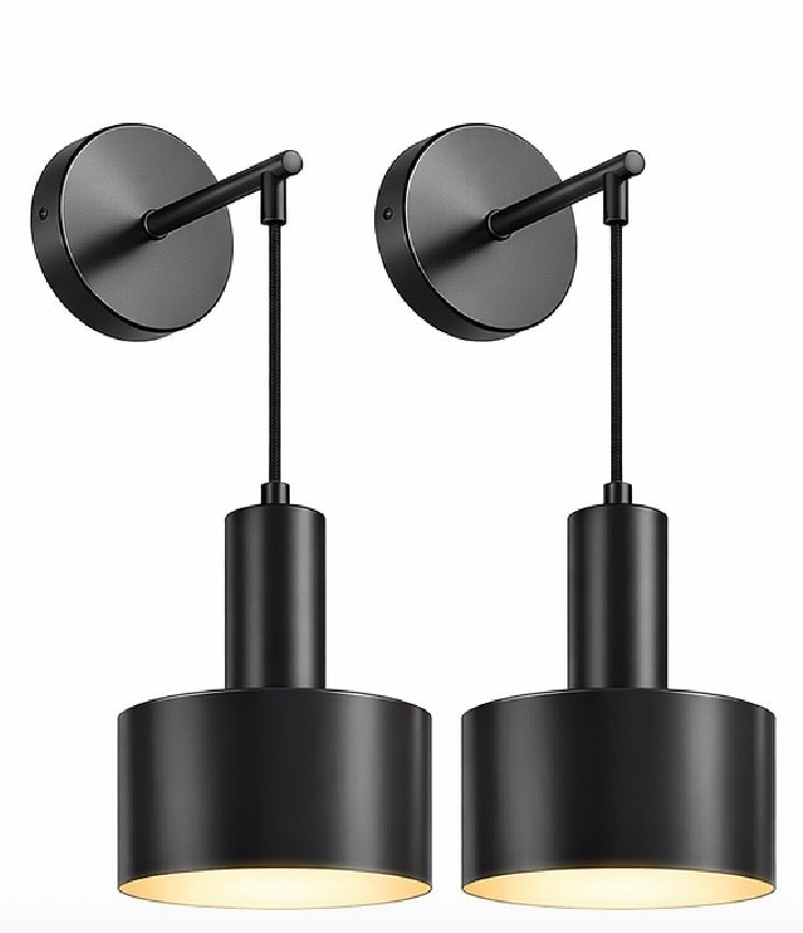 Noir Halo Wall Sconce Set