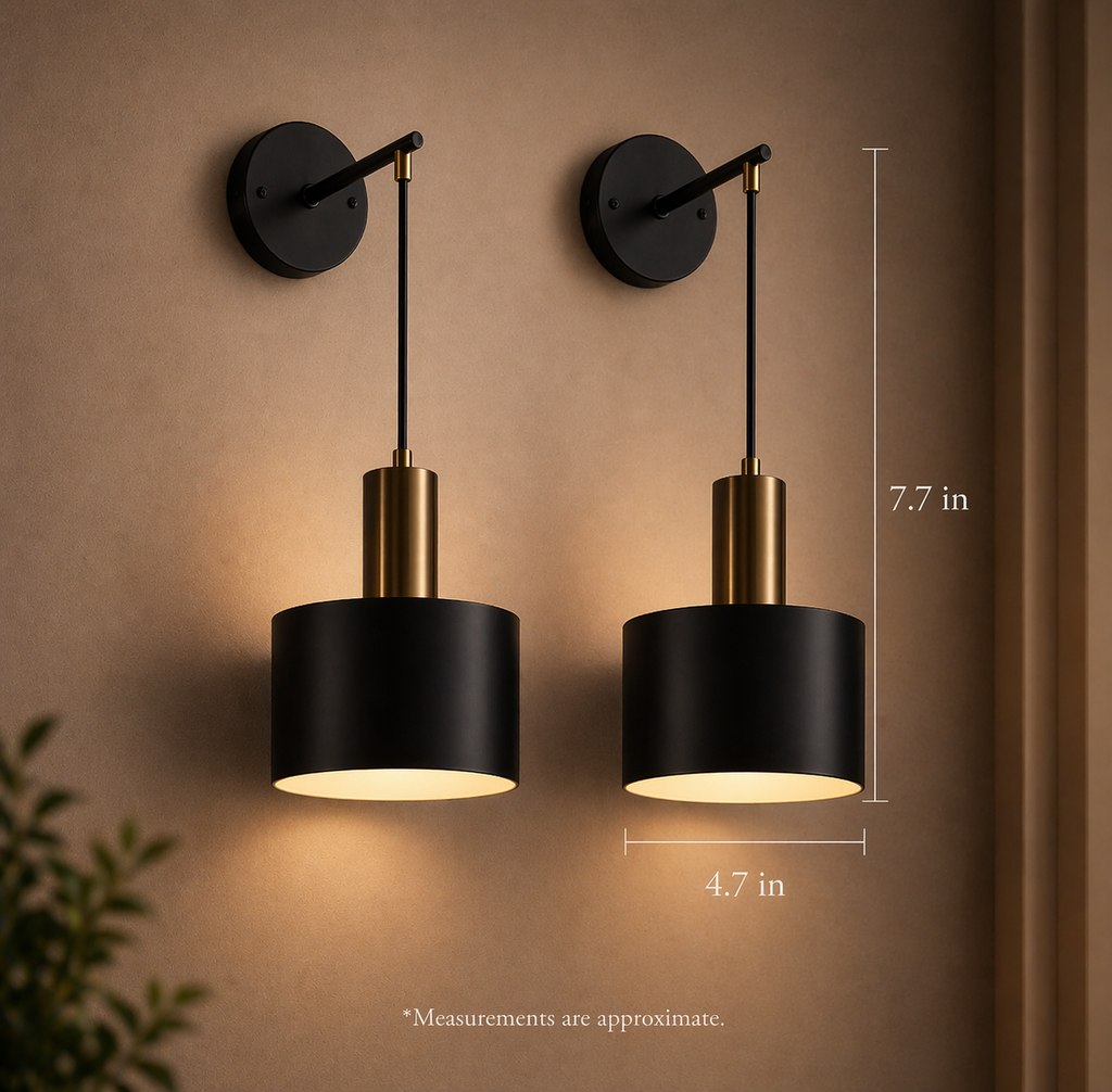Noir Halo Wall Sconce Set