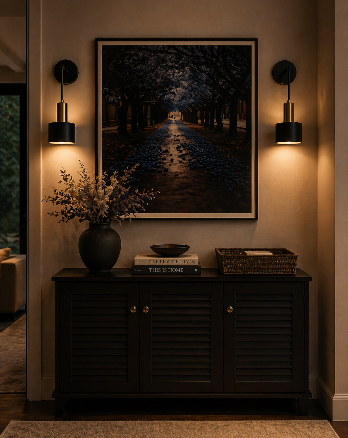 Noir Halo Wall Sconce Set