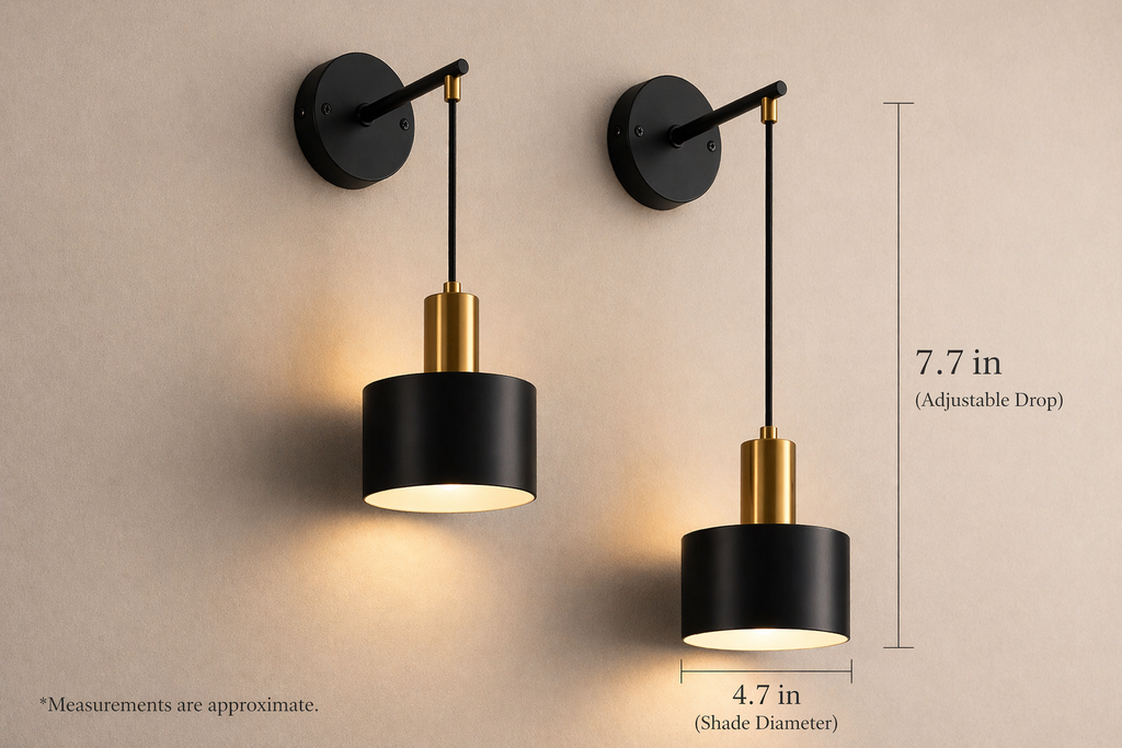 Noir Halo Wall Sconce Set