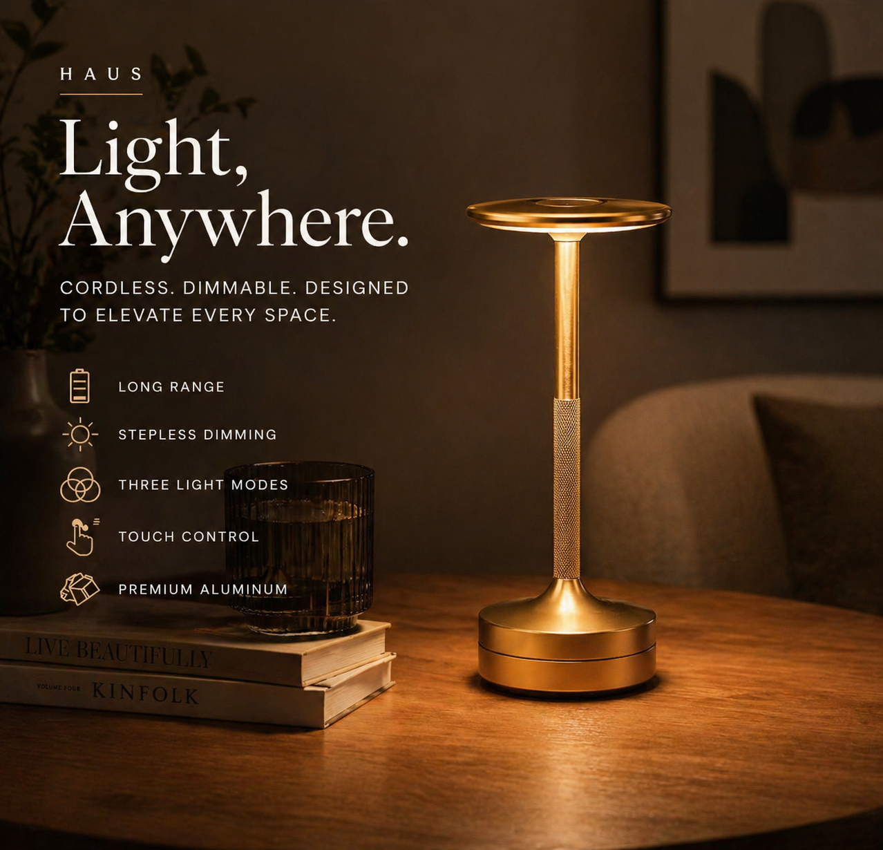 LumiCore Cordless Table Lamp