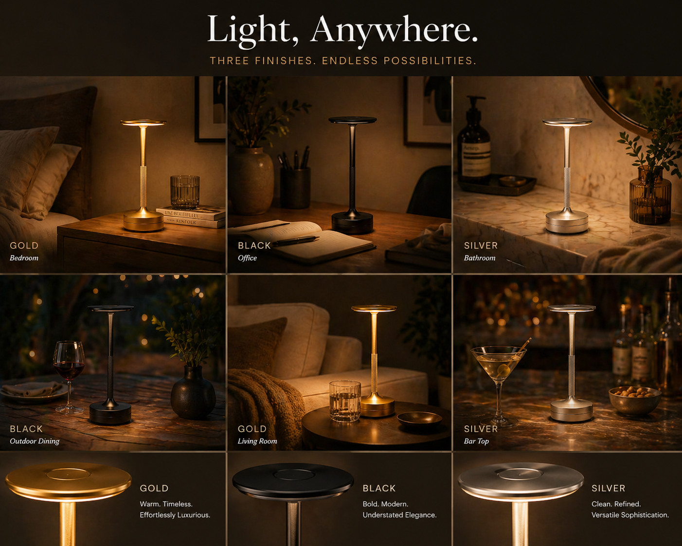 LumiCore Cordless Table Lamp