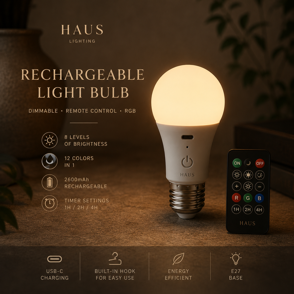 Haus Rechargeable Light Bulb