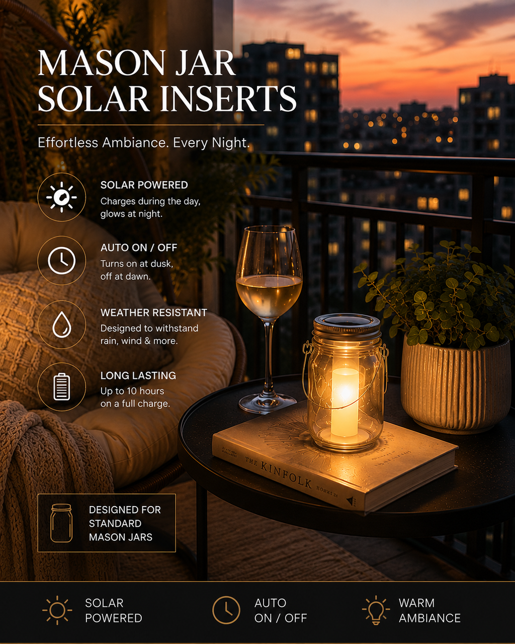 Marlow Solar Mason Jar Inserts