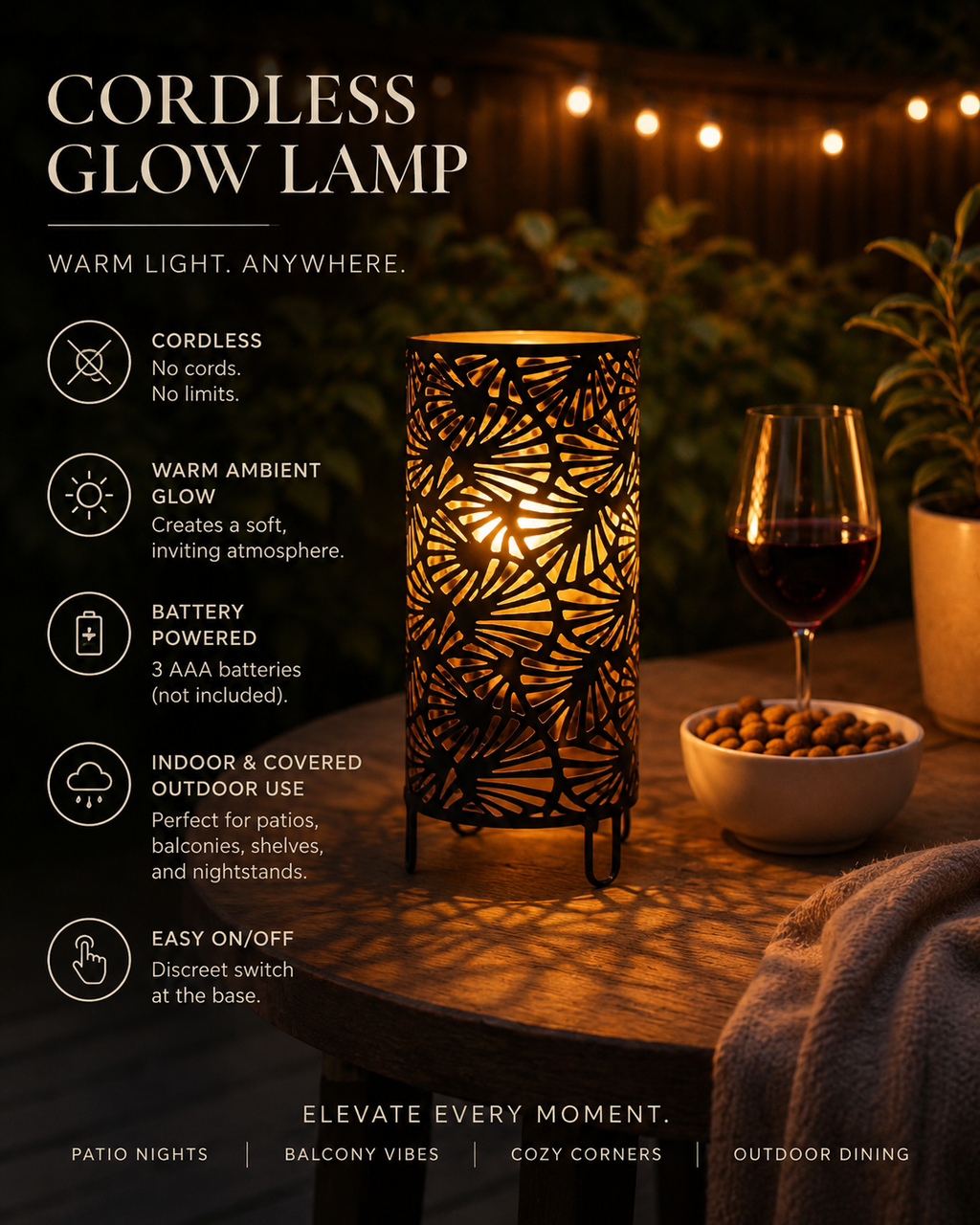 Ember Cut Patio Lamps (Set of 2)