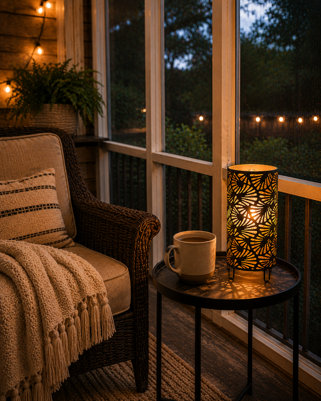 Ember Cut Patio Lamps (Set of 2)