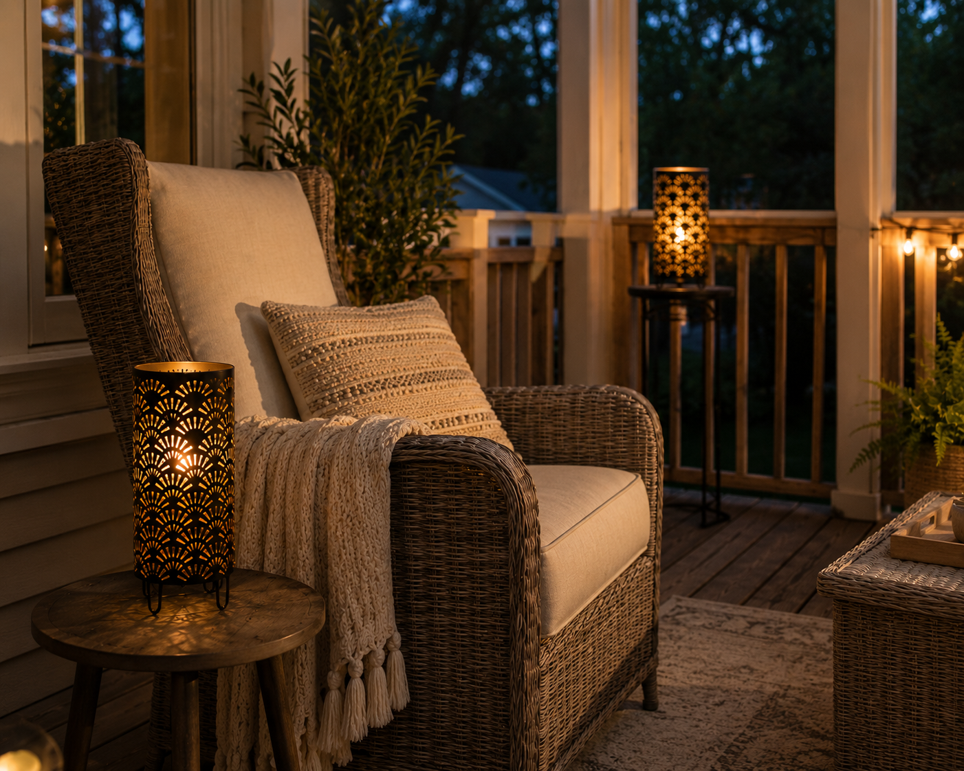 Ember Cut Patio Lamps (Set of 2)