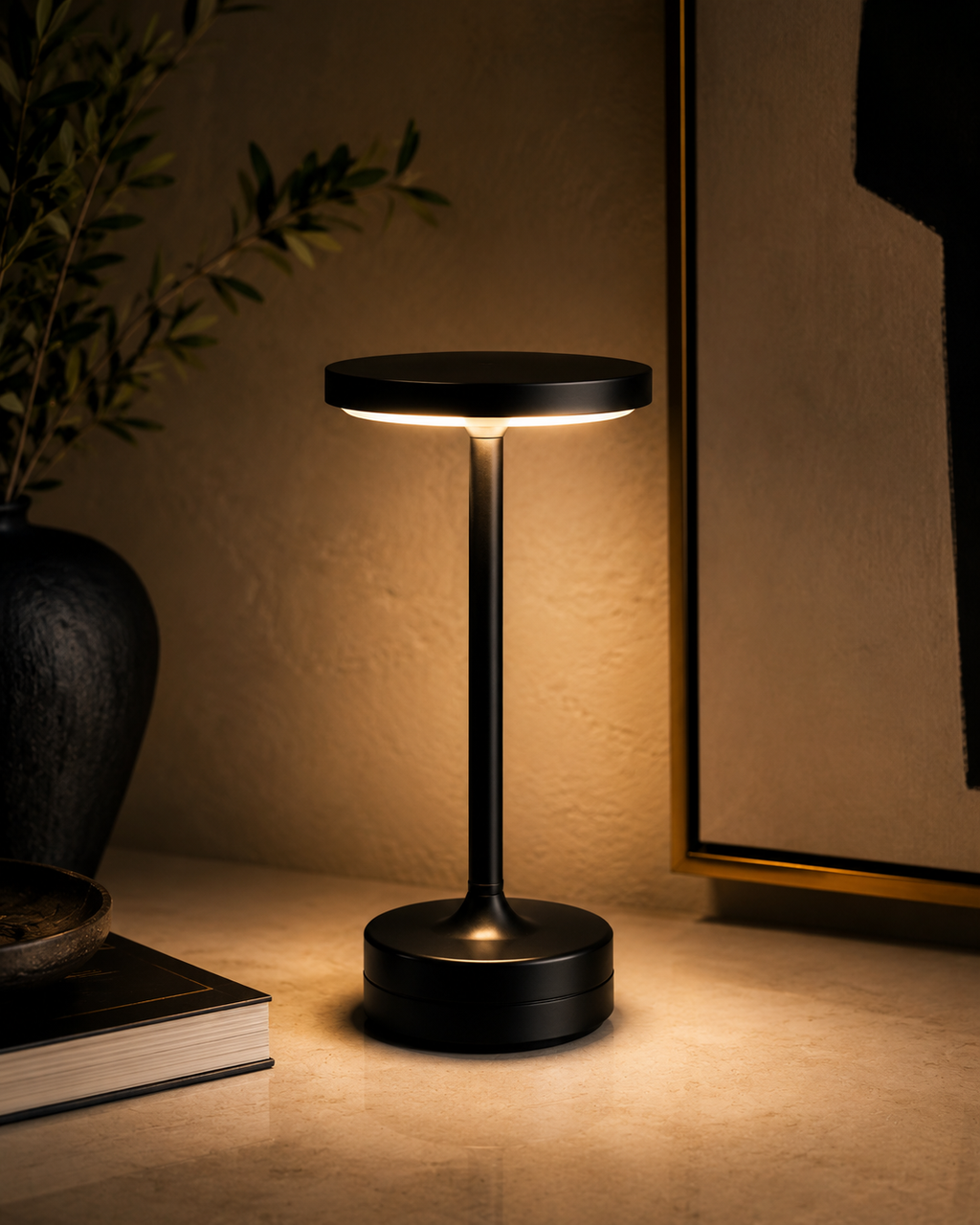 AuraGlow Cordless Table Lamp