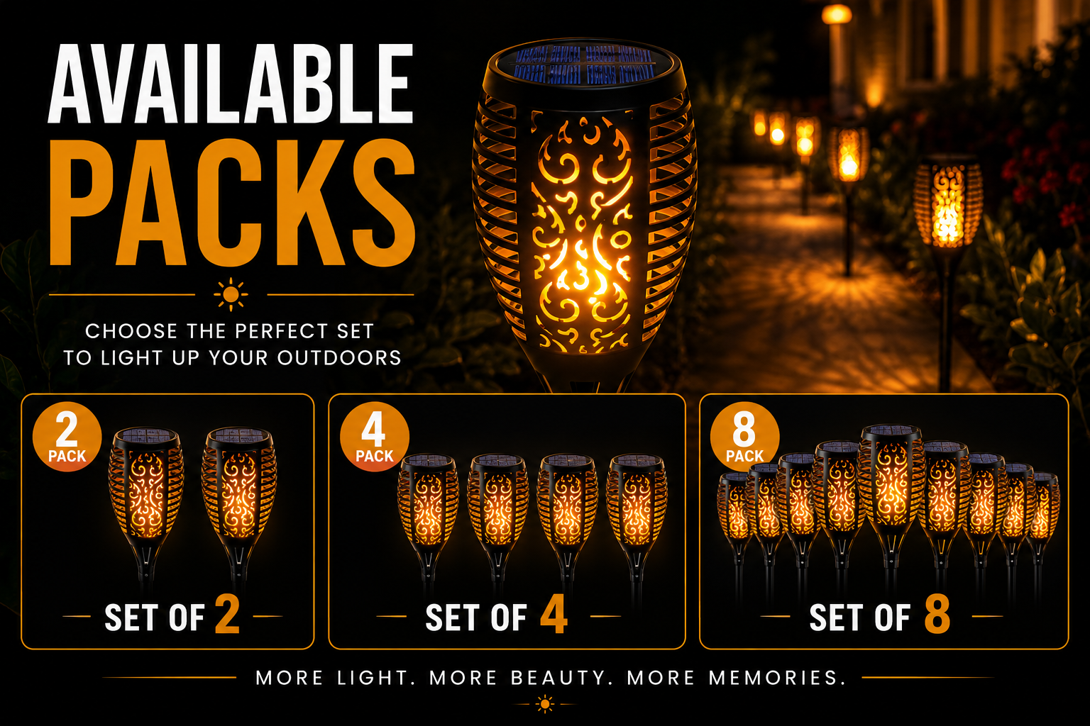 Flicker Solar Torch Lights