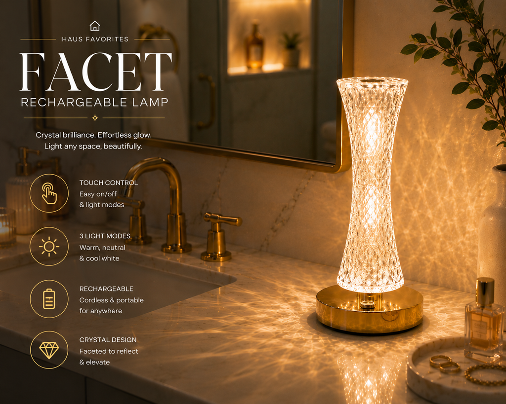 Facet Rechargeable Lamp